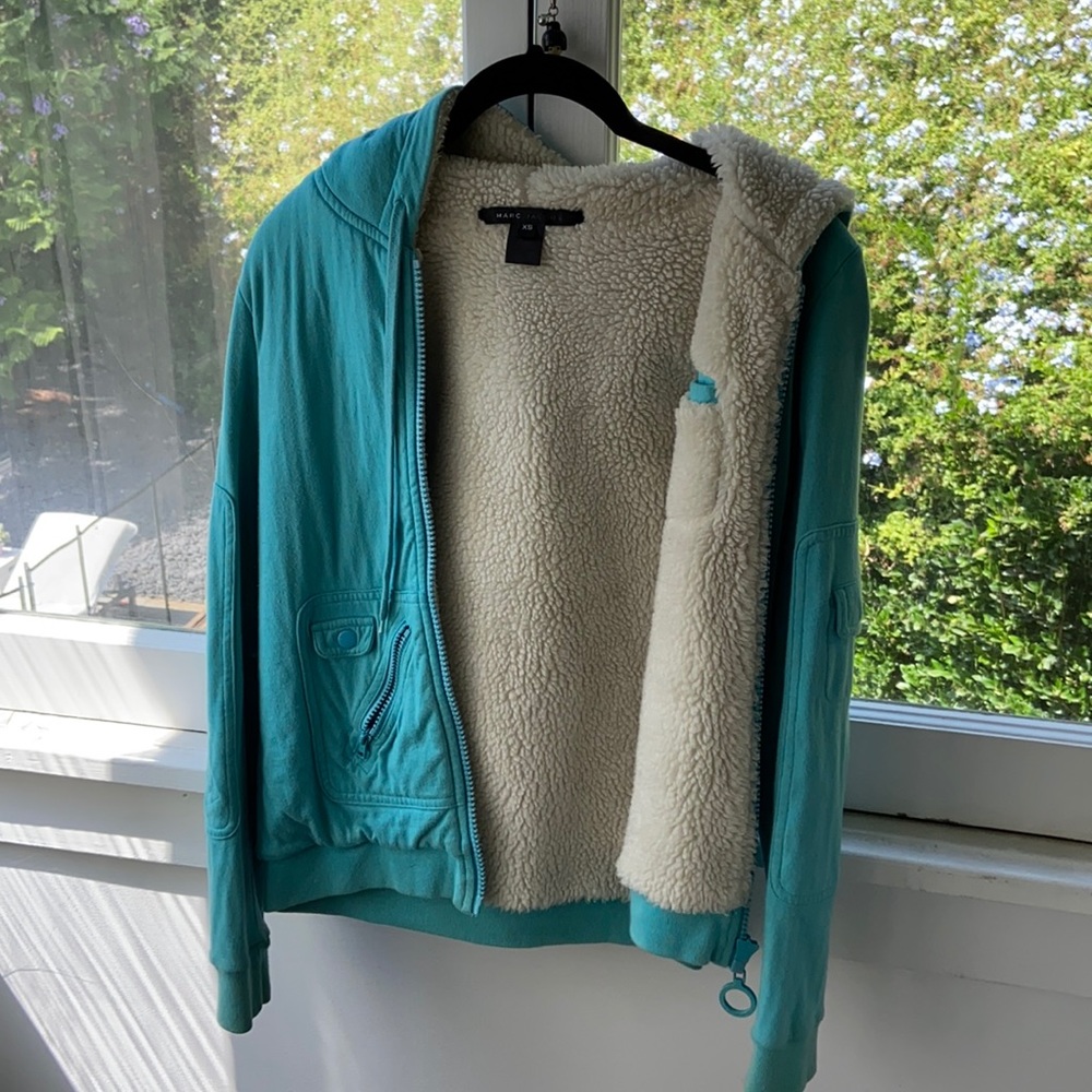 Marc Jacob’s shearling hoodie jacket